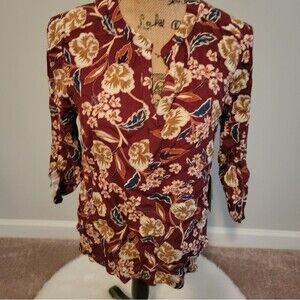 Daniel Rainn floral long-sleeved top